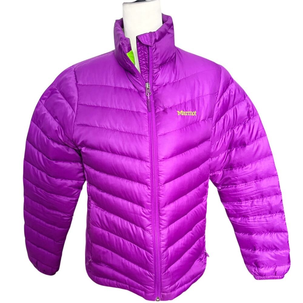 Marmot Women's Jacket Puffer 700 Fill Purple Green Size Medium